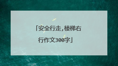 安全行走,楼梯右行作文300字