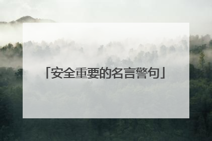 安全重要的名言警句