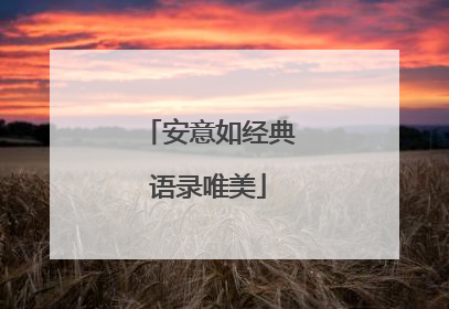 安意如经典语录唯美