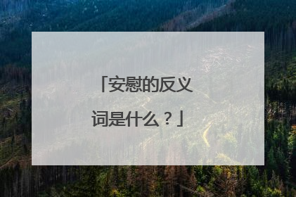 安慰的反义词是什么？
