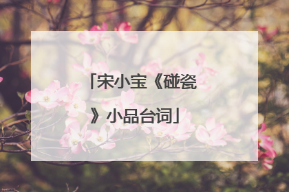 宋小宝《碰瓷》小品台词