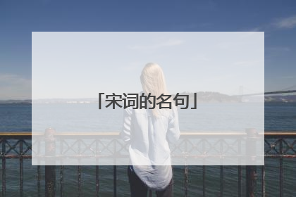 宋词的名句