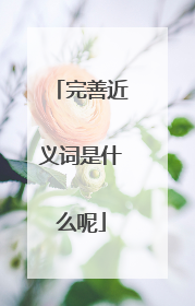完善近义词是什么呢