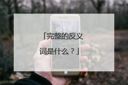 完整的反义词是什么?