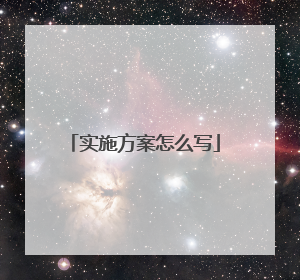 实施方案怎么写