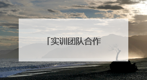 实训团队合作的心得和感悟
