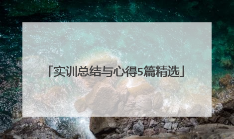实训总结与心得5篇精选