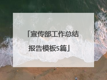 宣传部工作总结报告模板5篇