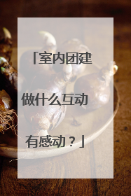 室内团建做什么互动有感动?