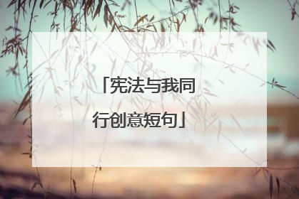 宪法与我同行创意短句