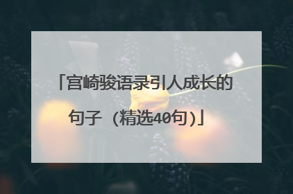 宫崎骏语录引人成长的句子 (精选40句)