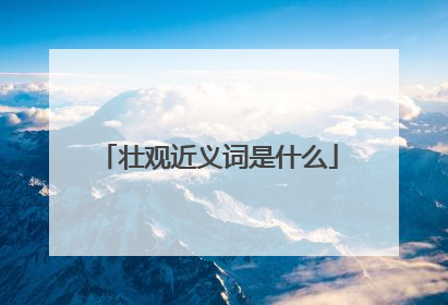 壮观近义词是什么