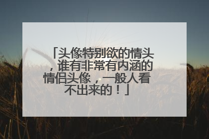 头像特别欲的情头,谁有非常有内涵的情侣头像,一般人看不出来的!