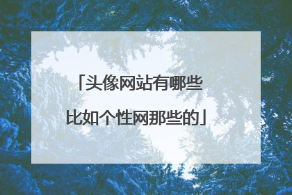 头像网站有哪些 比如个性网那些的
