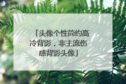 头像个性简约高冷背影,非主流伤感背影头像