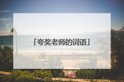 夸奖老师的词语