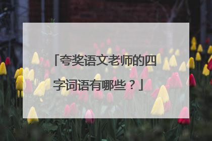 夸奖语文老师的四字词语有哪些？