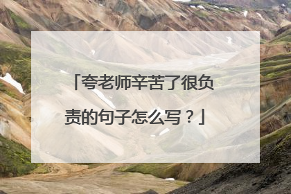 夸老师辛苦了很负责的句子怎么写?