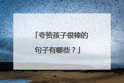 夸赞孩子很棒的句子有哪些？