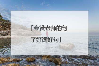 夸赞老师的句子好词好句