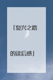 复兴之路的读后感