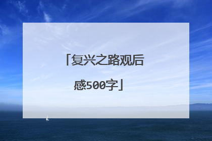 复兴之路观后感500字