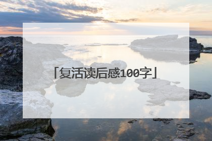 复活读后感100字