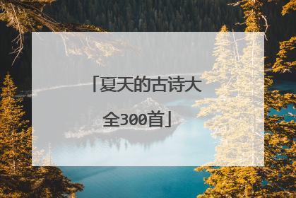 夏天的古诗大全300首