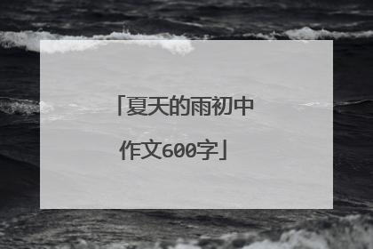夏天的雨初中作文600字