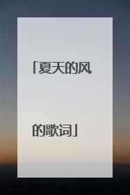 夏天的风的歌词