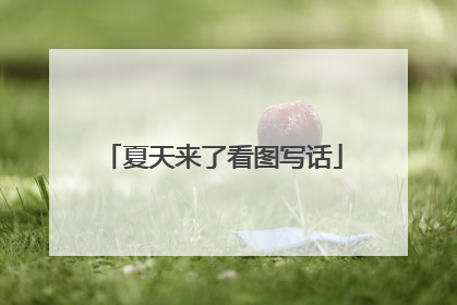 夏天来了看图写话