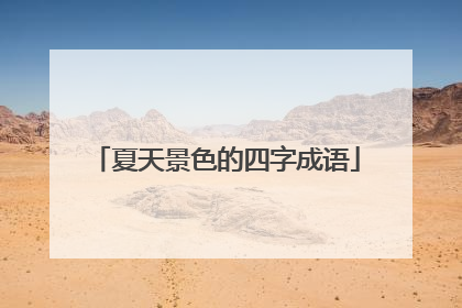 夏天景色的四字成语