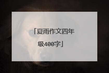 夏雨作文四年级400字