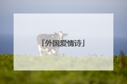 外国爱情诗