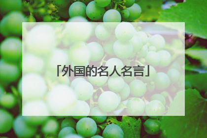 外国的名人名言