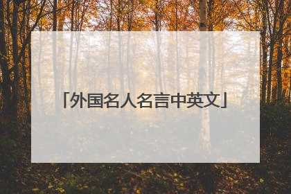 外国名人名言中英文