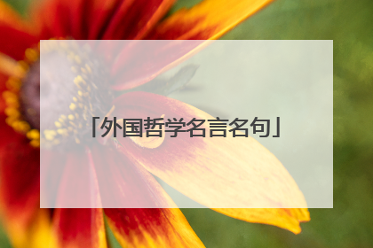 外国哲学名言名句