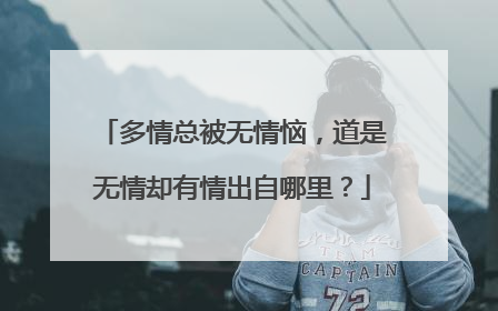 多情总被无情恼,道是无情却有情出自哪里?