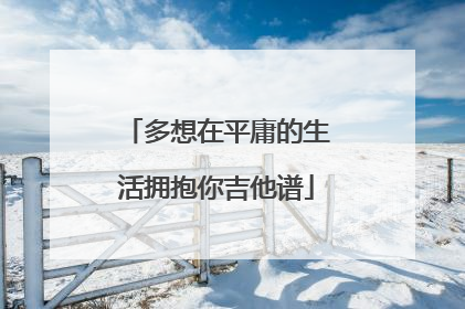 多想在平庸的生活拥抱你吉他谱