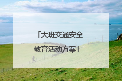 大班交通安全教育活动方案
