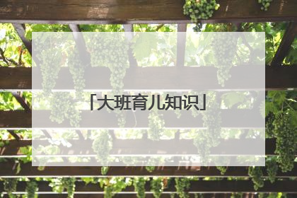 大班育儿知识