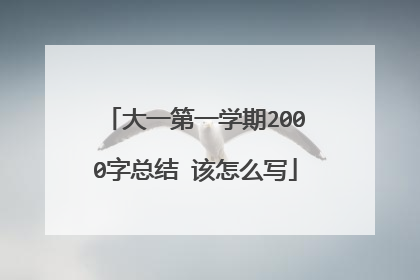 大一第一学期2000字总结 该怎么写