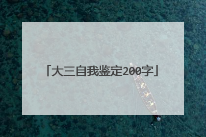 大三自我鉴定200字