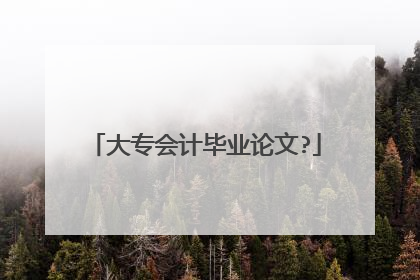 大专会计毕业论文?