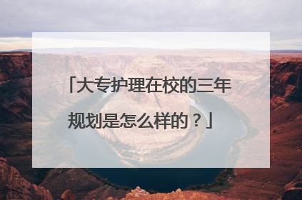 大专护理在校的三年规划是怎么样的？