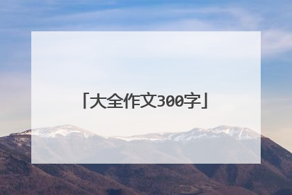 大全作文300字