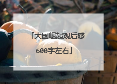 大国崛起观后感600字左右