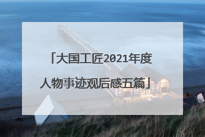 大国工匠2021年度人物事迹观后感五篇