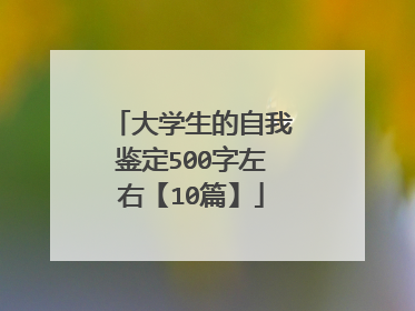 大学生的自我鉴定500字左右【10篇】