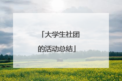 大学生社团的活动总结